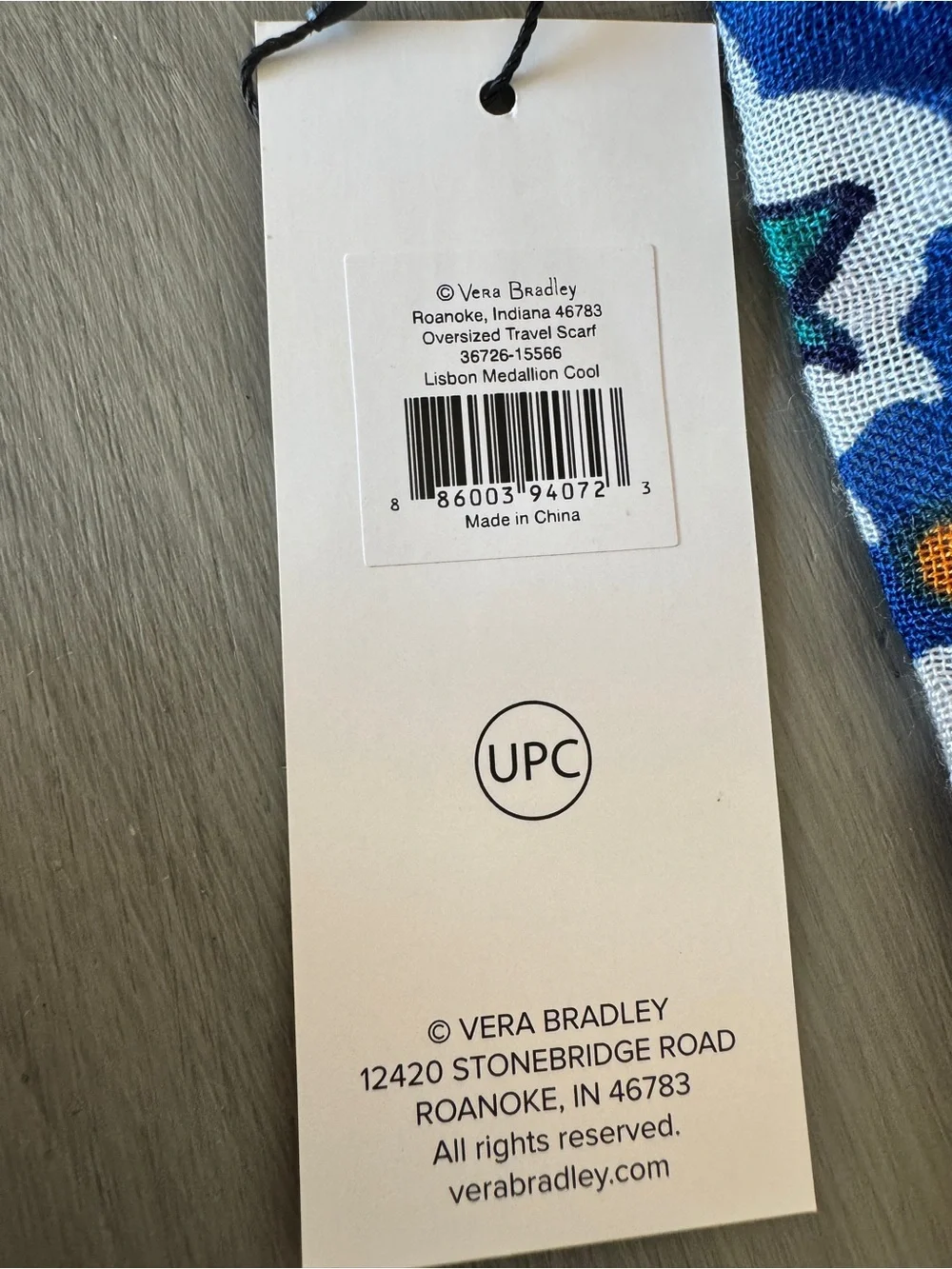 Vera Bradley Oversized Scarf, Soft Wrap, Sarong, Beach Cover Up Lisbon Medallion